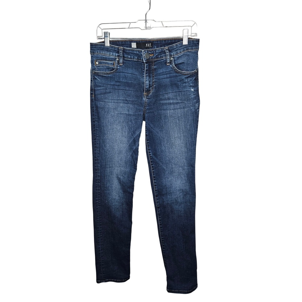 Kut from the Kloth Catherine Boyfriend Jeans Dark Wash Blue Size 4 Stretch Denim